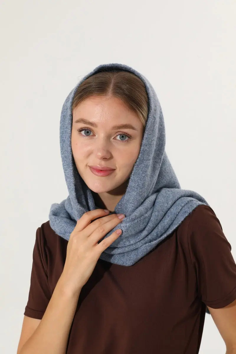 Soft Knit Triangle Multi‑way Wear Women Warm Shawl Scarf - NeoKira Unlimited