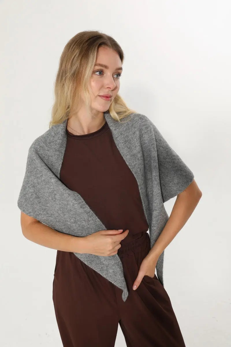 Soft Knit Triangle Multi‑way Wear Women Warm Shawl Scarf - NeoKira Unlimited