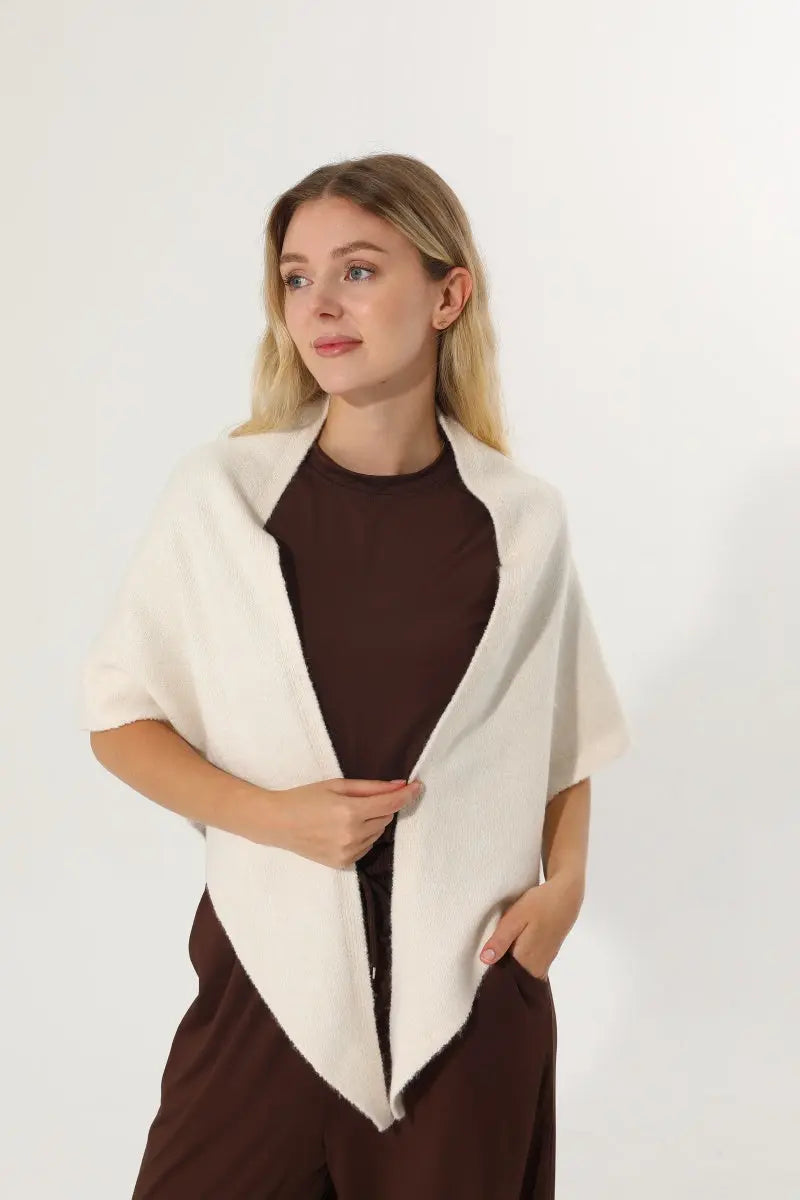 Soft Knit Triangle Multi‑way Wear Women Warm Shawl Scarf - NeoKira Unlimited