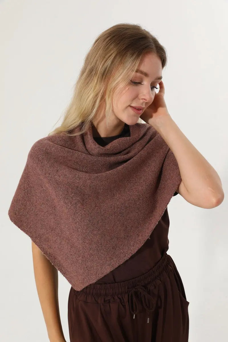 Soft Knit Triangle Multi‑way Wear Women Warm Shawl Scarf - NeoKira Unlimited