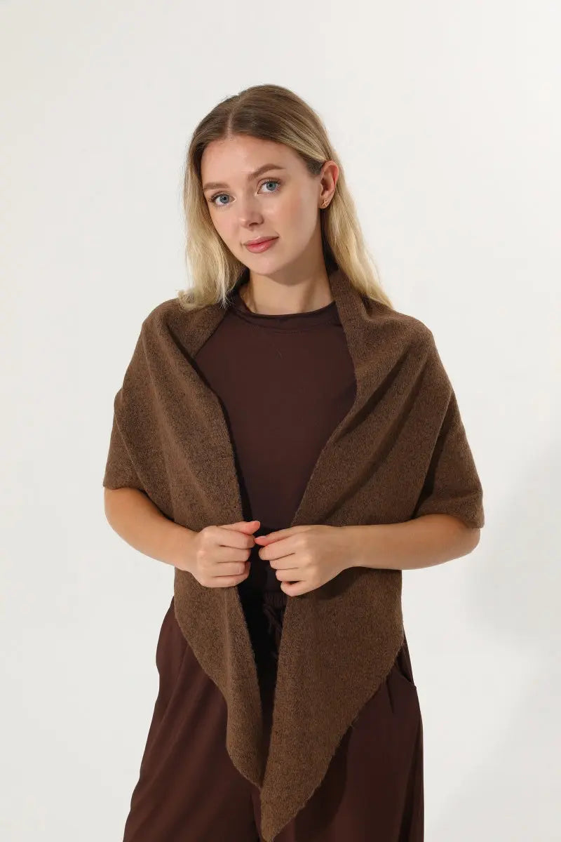 Soft Knit Triangle Multi‑way Wear Women Warm Shawl Scarf - NeoKira Unlimited