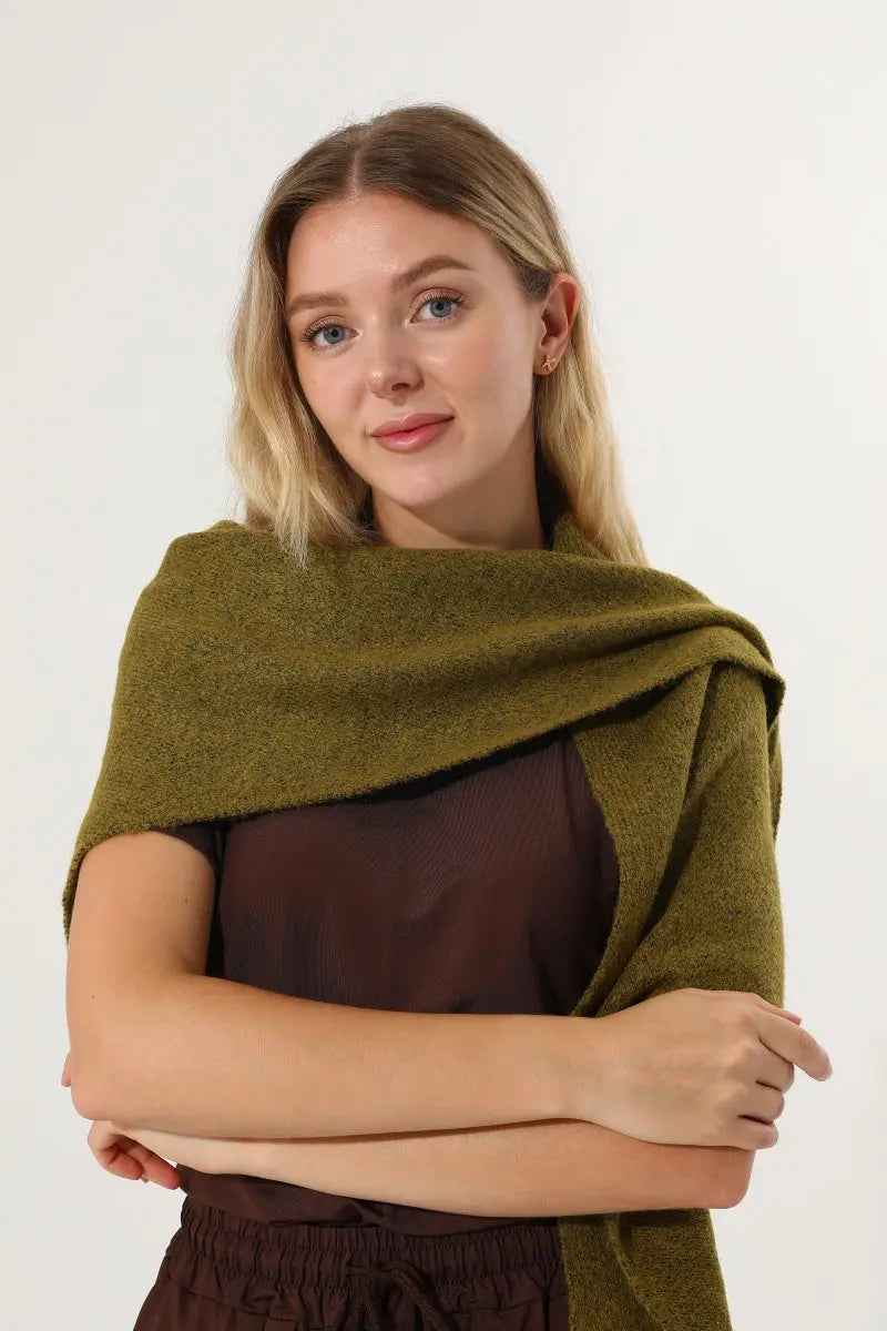 Soft Knit Triangle Multi‑way Wear Women Warm Shawl Scarf - NeoKira Unlimited