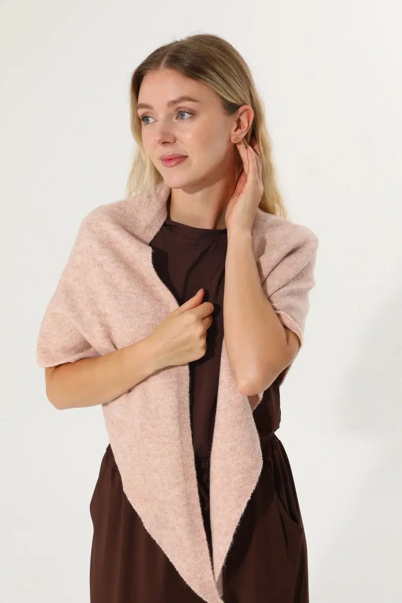 Soft Knit Triangle Multi‑way Wear Women Warm Shawl Scarf - NeoKira Unlimited