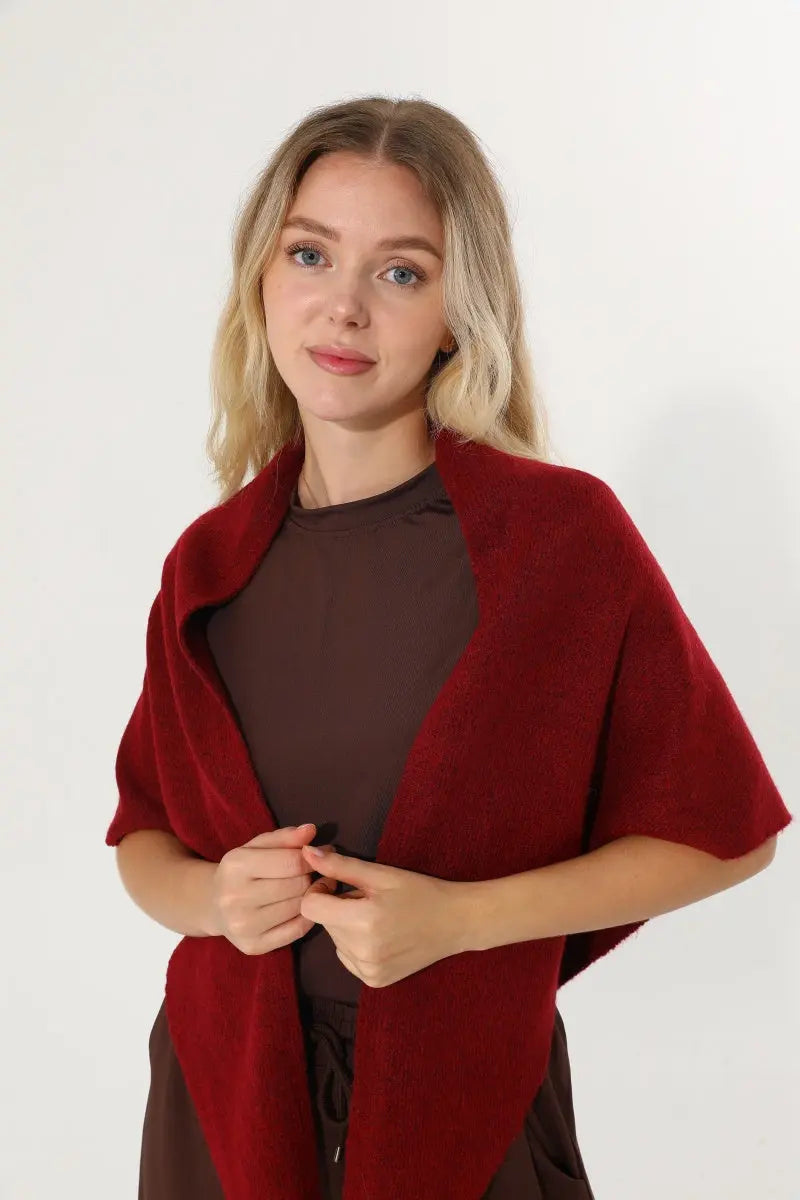 Soft Knit Triangle Multi‑way Wear Women Warm Shawl Scarf - NeoKira Unlimited