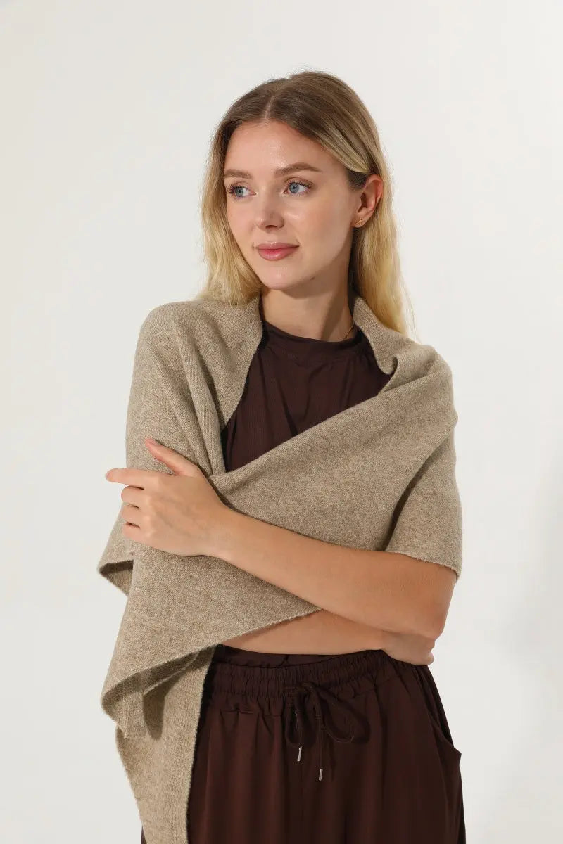 Soft Knit Triangle Multi‑way Wear Women Warm Shawl Scarf - NeoKira Unlimited