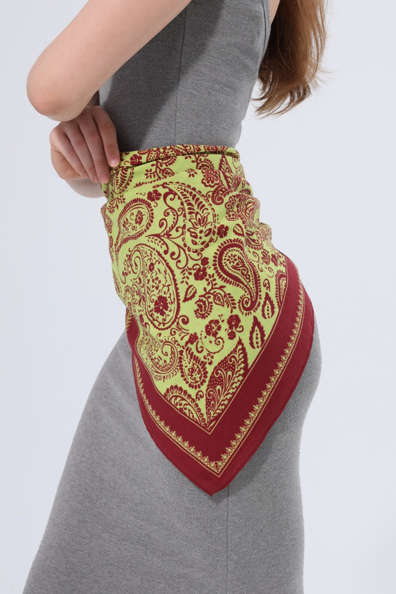 Paisley Print Multi‑wear Bandana Scarf - NeoKira Unlimited