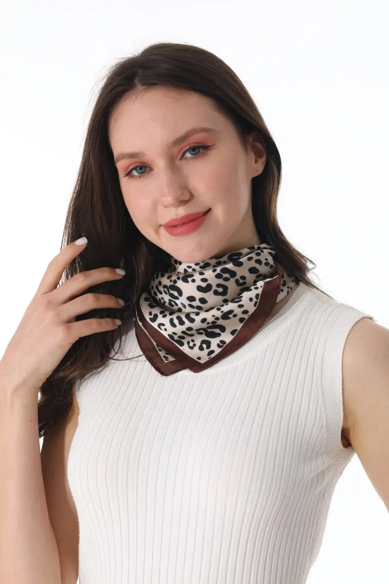 Trendy Leopard Print Women Multi-use Neck Bandana 🐆✨ - NeoKira Unlimited
