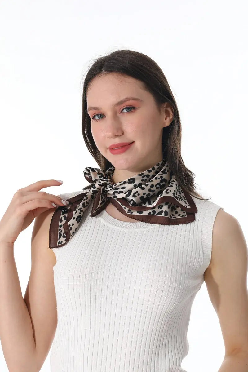 Trendy Leopard Print Women Multi-use Neck Bandana 🐆✨ - NeoKira Unlimited