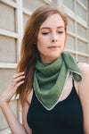 Scallop Stitch Trim Bandana Scarf Scarves Leto Collection   