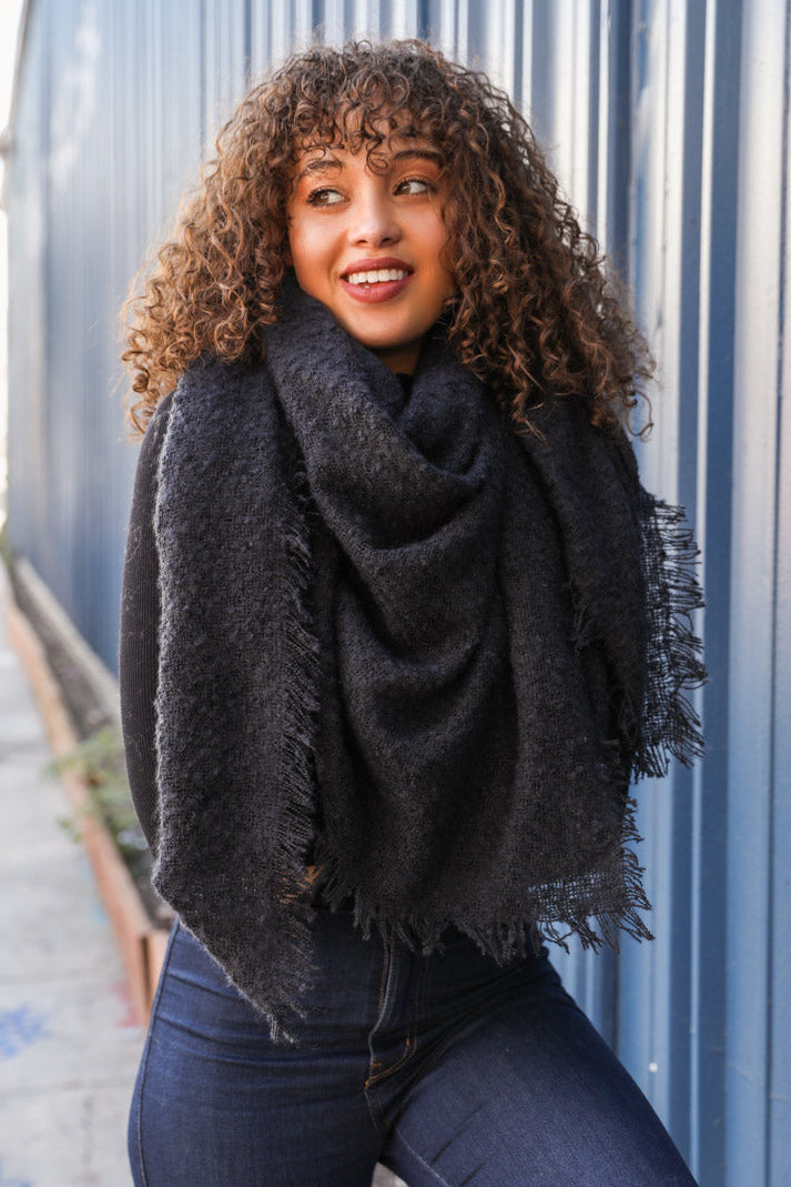Mohair Square Blanket Scarf - NeoKira Unlimited