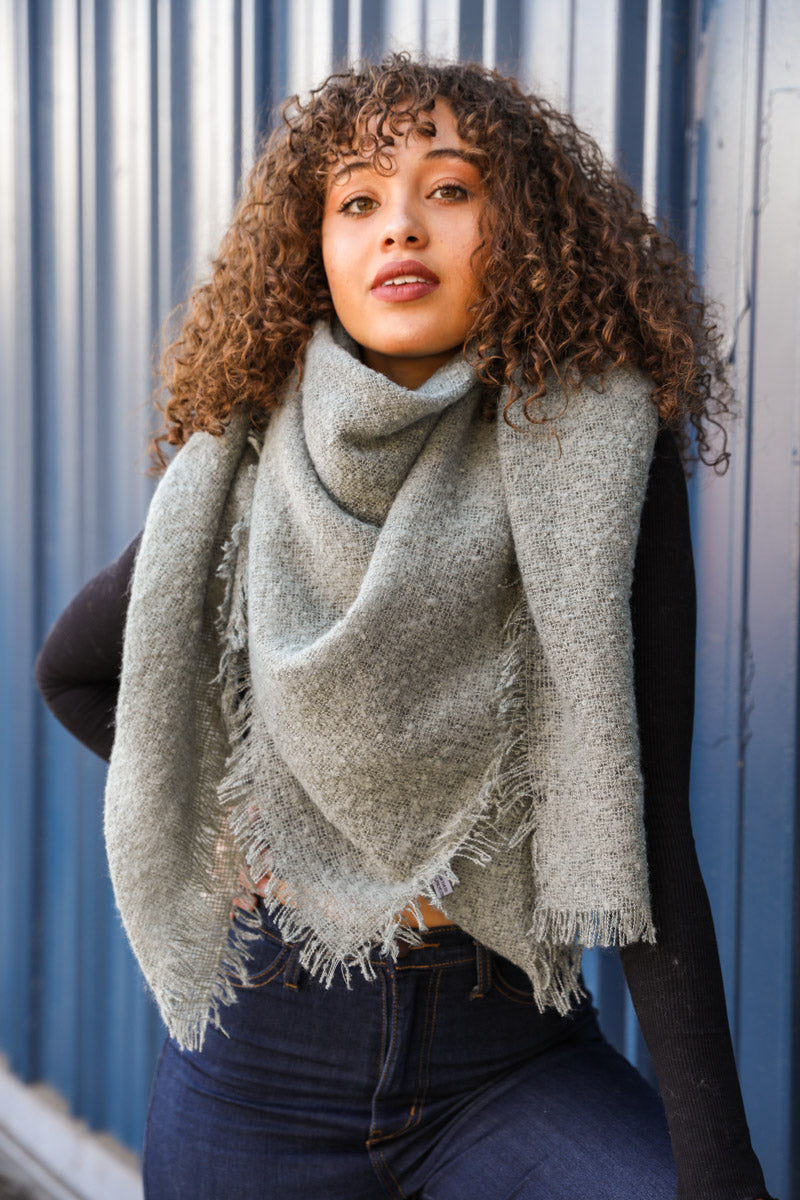 Mohair Square Blanket Scarf - NeoKira Unlimited