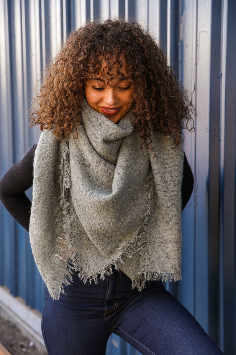 Mohair Square Blanket Scarf - NeoKira Unlimited