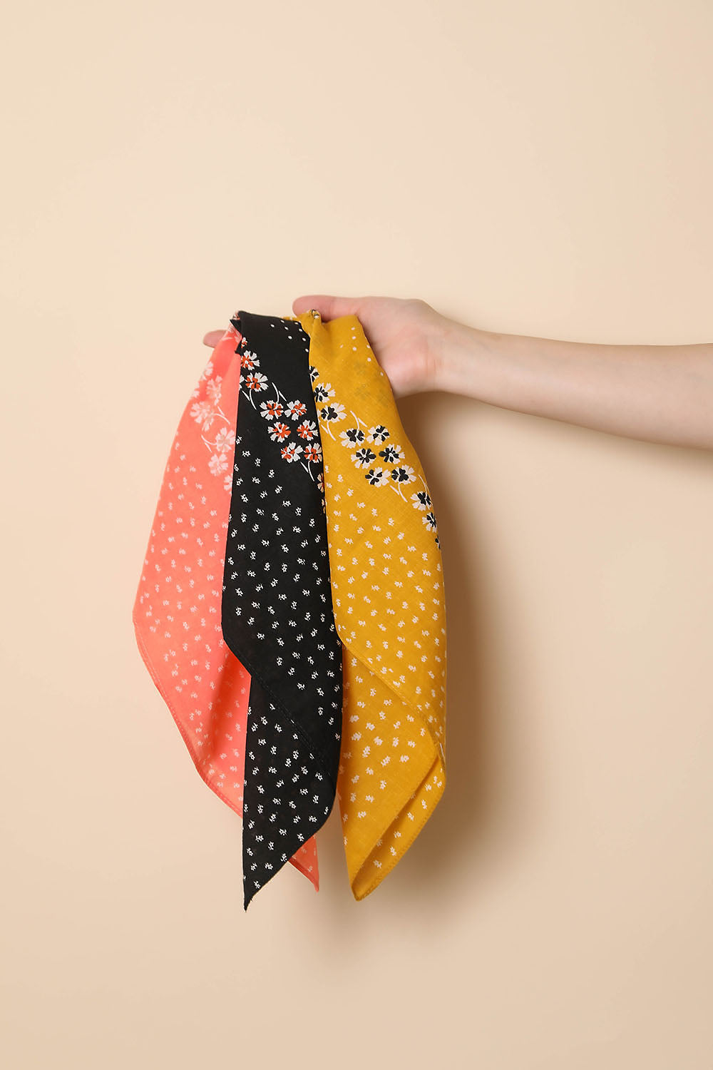 Dotted & Floral Bandana Bandanas Leto Collection   