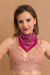 Bloom Petal Wrap Bandana Bandanas Leto Collection Berry  