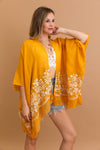 Enchanted Bloom Embroidered Kimono Kimono Leto Collection   