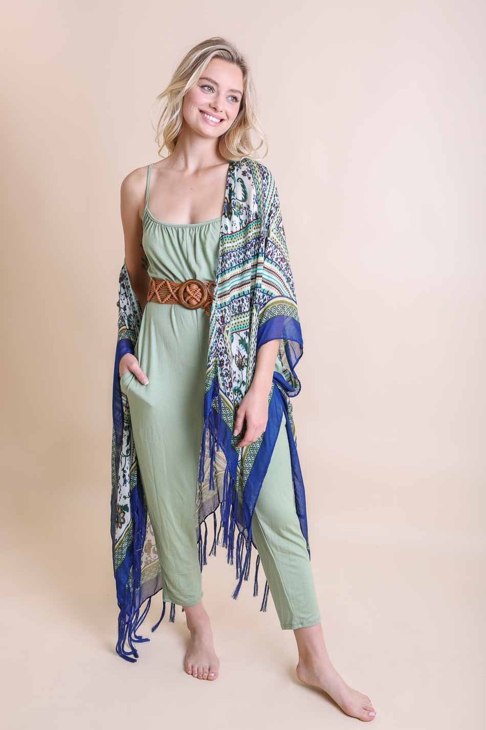 Bohemian Diamond Tassel Kimono - NeoKira Unlimited
