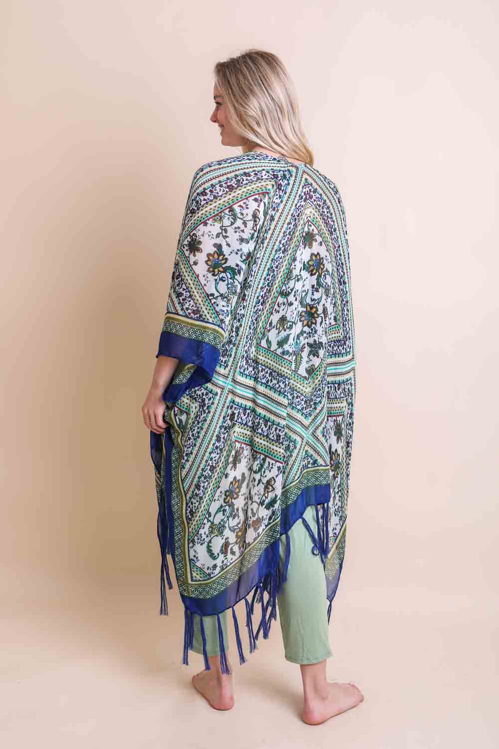 Bohemian Diamond Tassel Kimono - NeoKira Unlimited