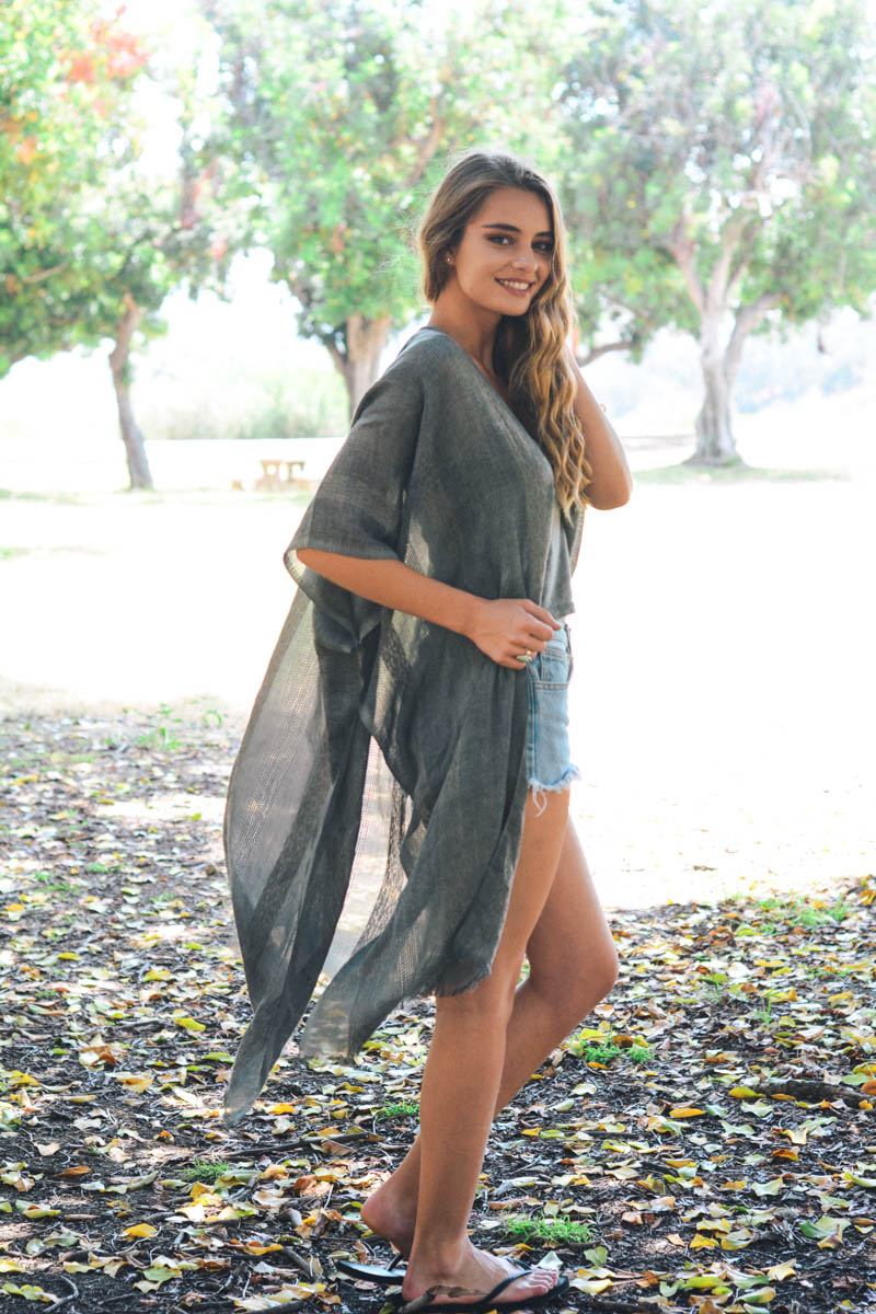 Woven Long Line Tribal Kimono - NeoKira Unlimited