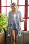 Embroidered Geometric Kimono Kimono Leto Collection   