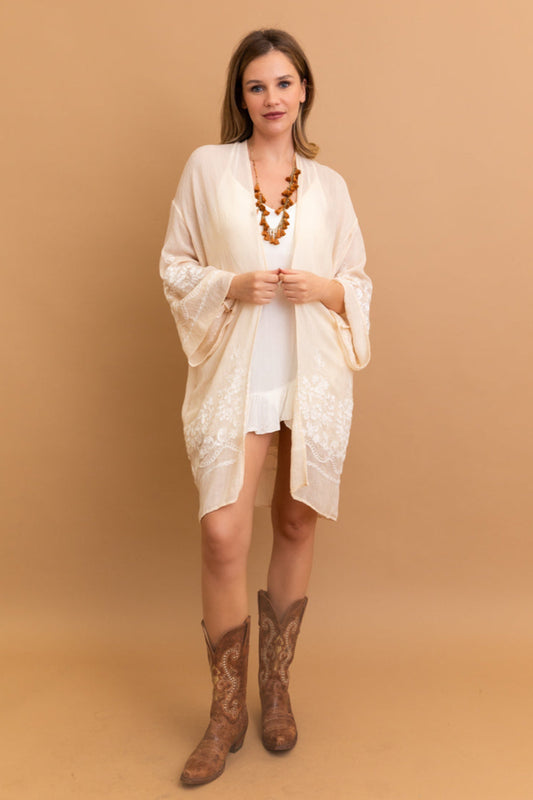 Stylish Blossom Breeze Kimono – Feminine and Trendy - NeoKira Unlimited