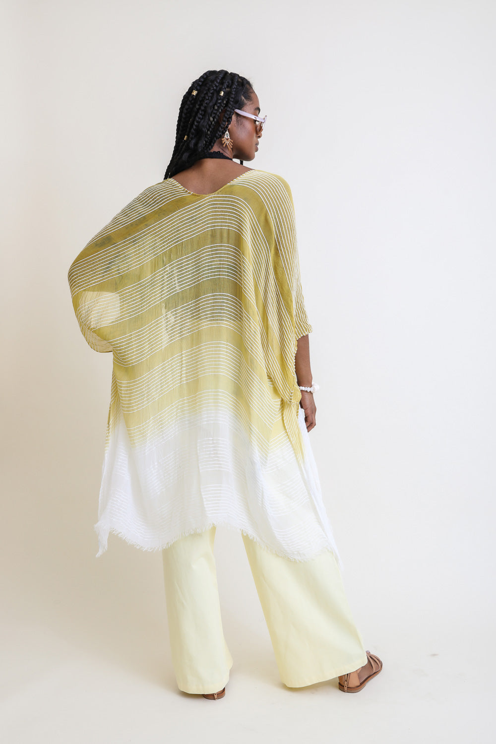 Stripe Woven Dip Dyed Kimono Kimono Leto Collection   