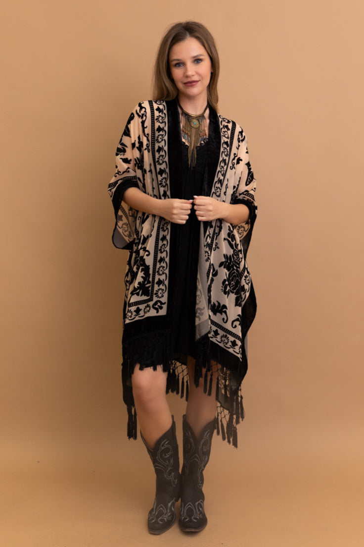 Velvet Dream Mesh Tapestry Kimono - NeoKira Unlimited