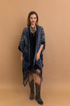 Velvet Dream Mesh Tapestry Kimono Kimono Leto Collection One Size Blue 