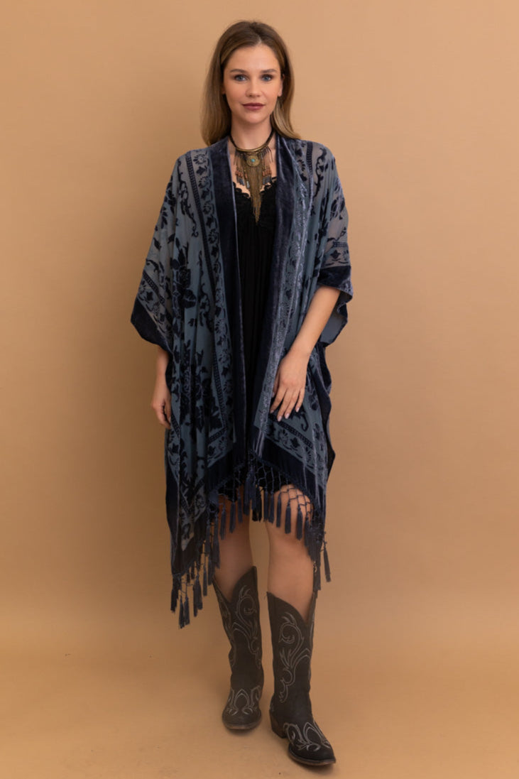 Velvet Dream Mesh Tapestry Kimono - NeoKira Unlimited