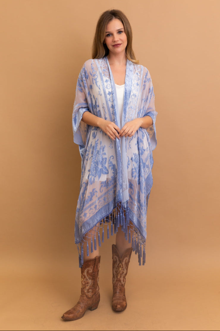 Velvet Dream Mesh Tapestry Kimono - NeoKira Unlimited