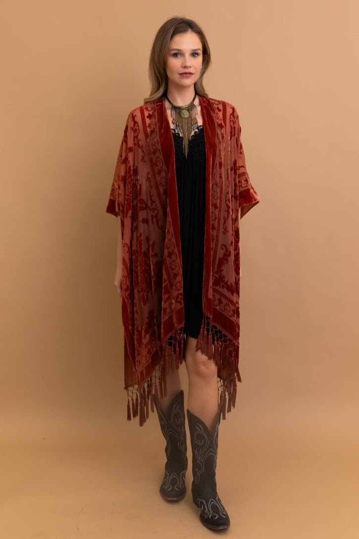 Velvet Dream Mesh Tapestry Kimono - NeoKira Unlimited