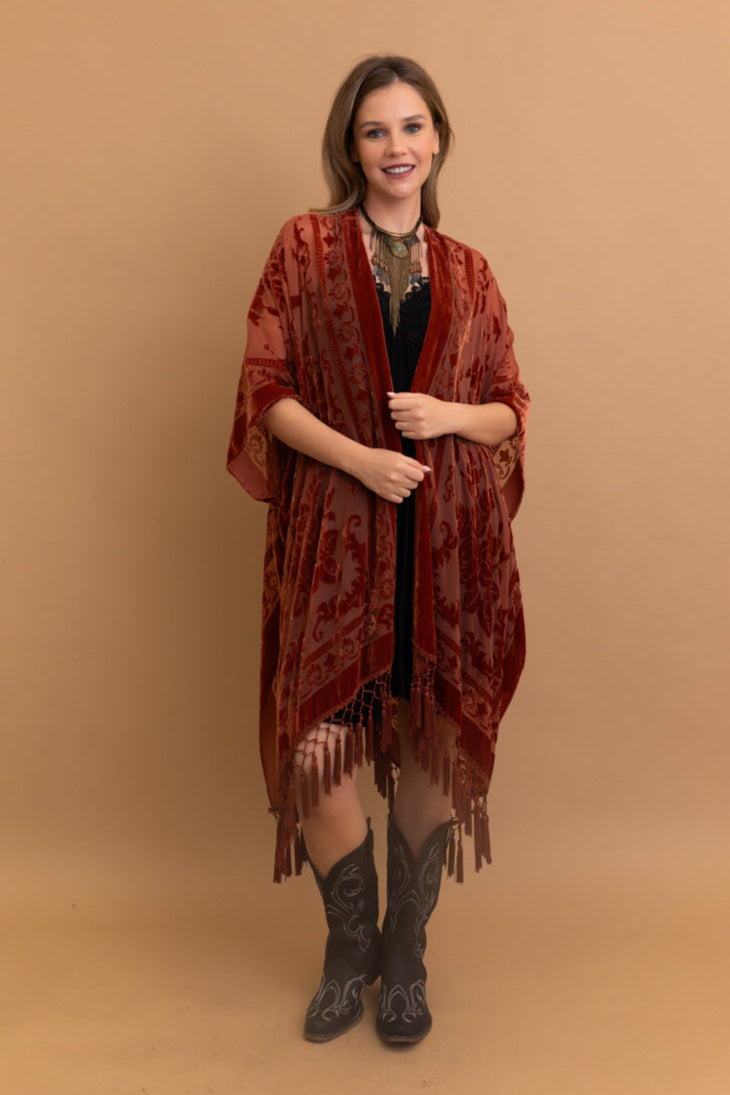 Velvet Dream Mesh Tapestry Kimono - NeoKira Unlimited
