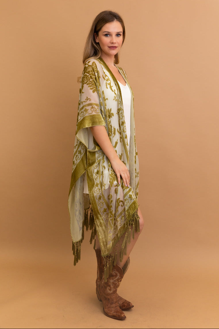Velvet Dream Mesh Tapestry Kimono - NeoKira Unlimited