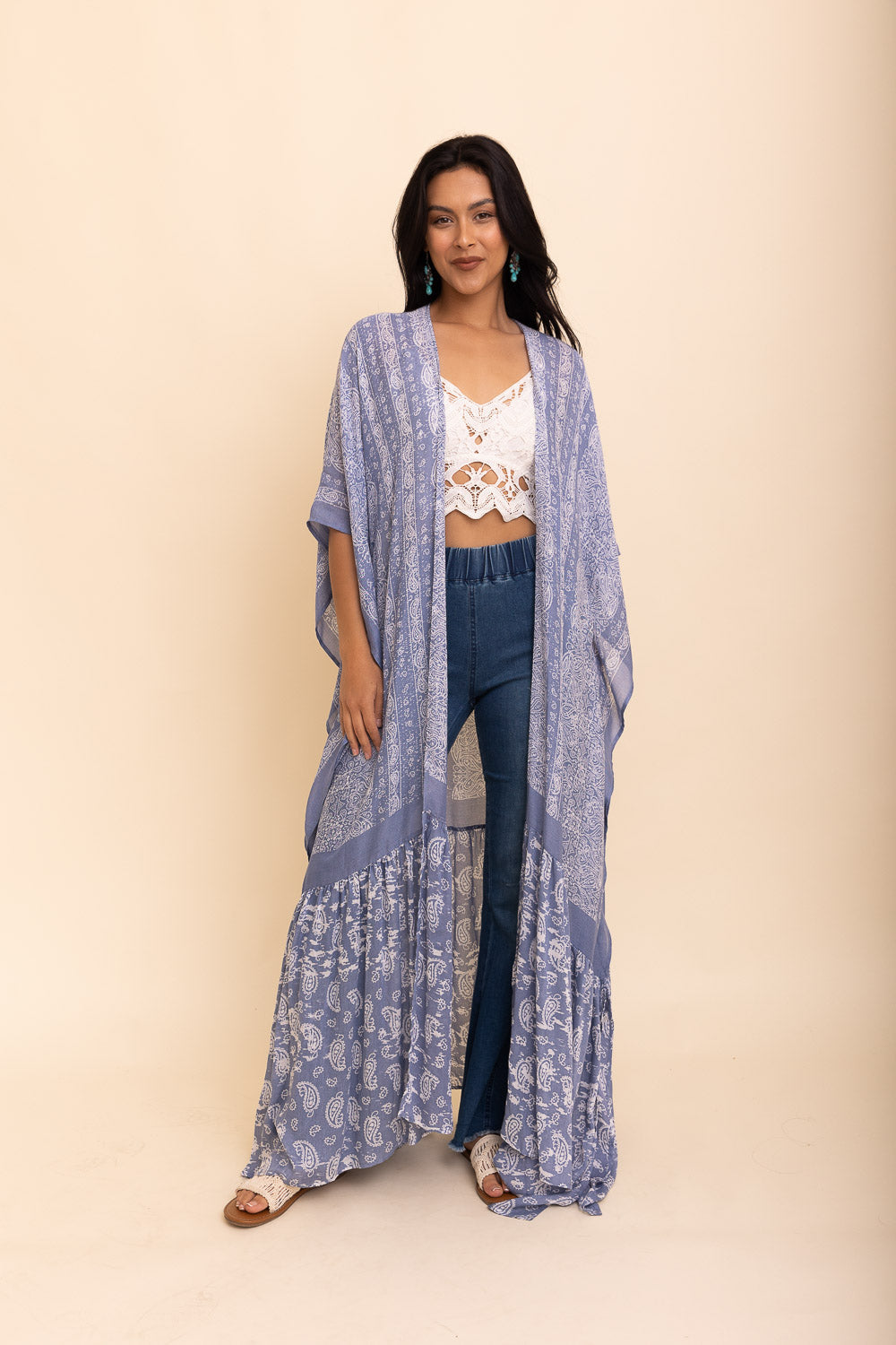 Paisley Free Flow Kimono - NeoKira Unlimited