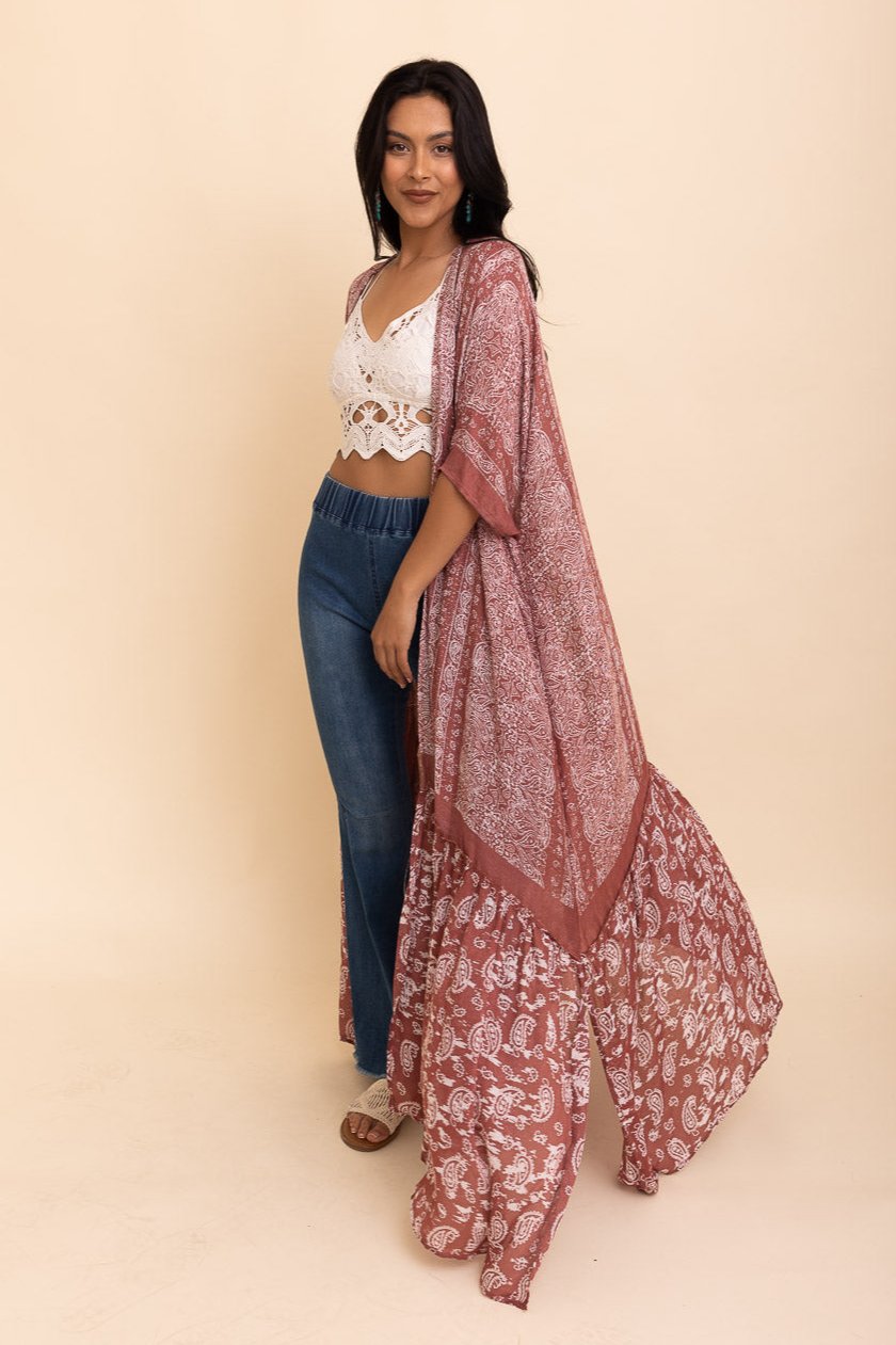 Paisley Free Flow Kimono - NeoKira Unlimited