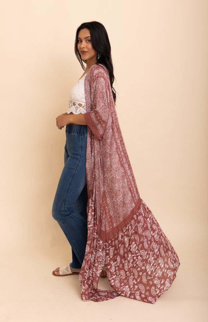 Paisley Free Flow Kimono - NeoKira Unlimited