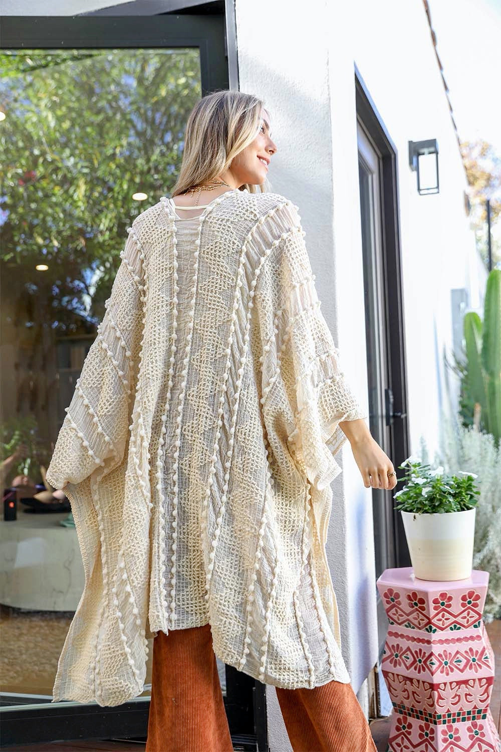 Soft Embroidered Zig Zag Kimono Kimono Leto Collection   