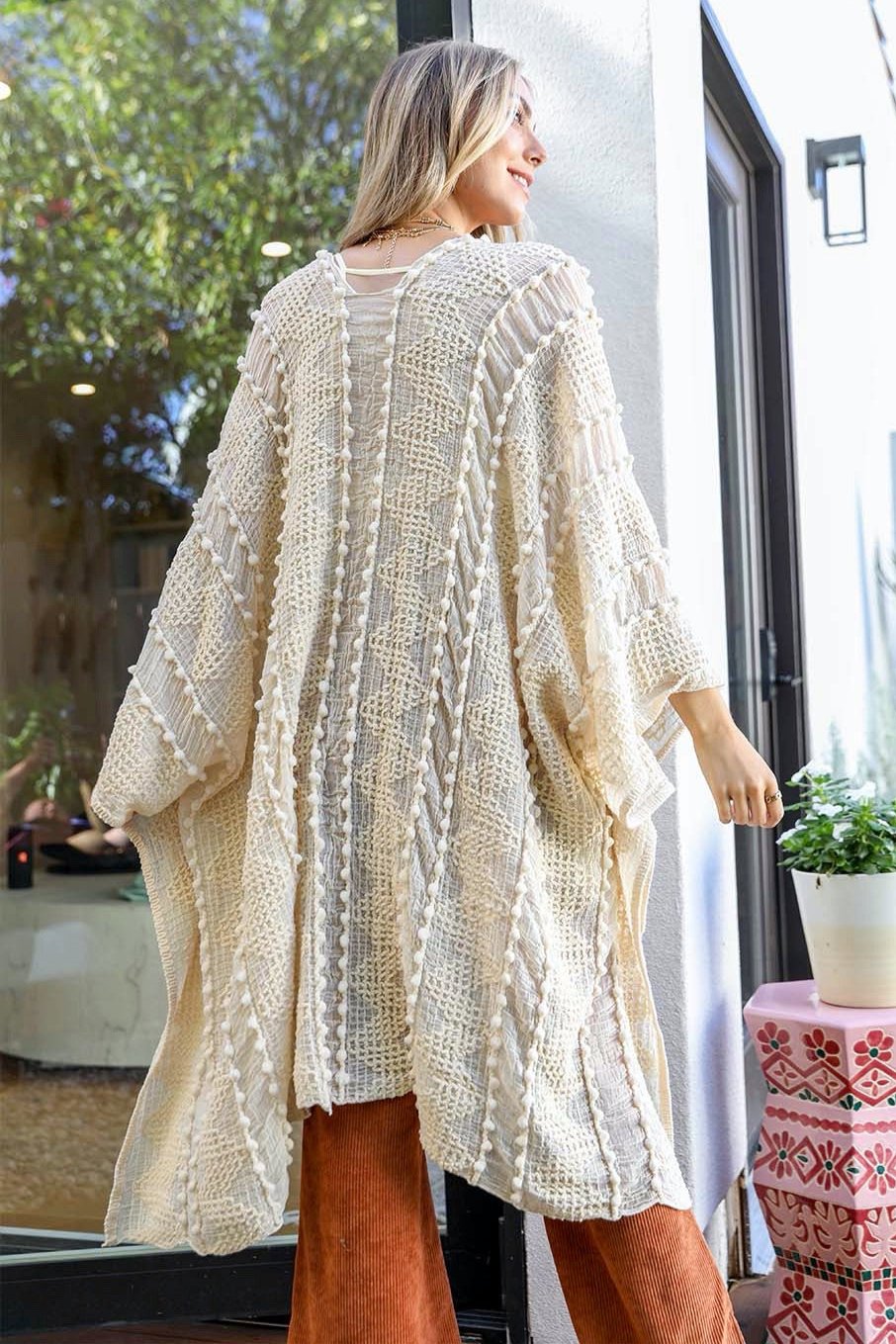 Soft Embroidered Zig Zag Kimono - NeoKira Unlimited