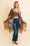 Floral Fantasy Kimono Kimono Leto Collection Brown  