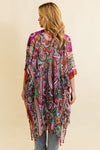 Free Spirit Cinched Sleeve Paisley Kimono Kimono Leto Collection   