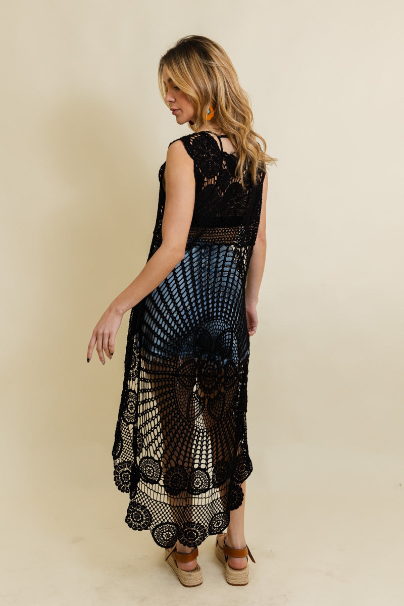Boho Bliss Longtail Crochet Vest - NeoKira Unlimited
