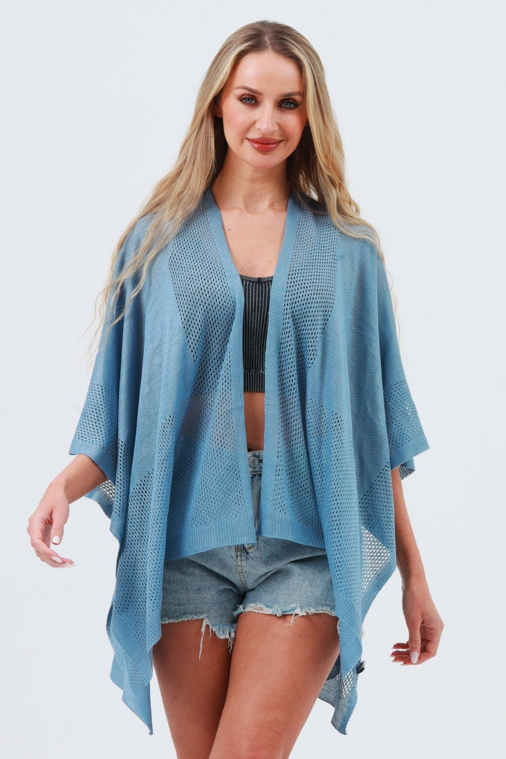 Oversized Mesh Knit Kimono – Lightweight & Airy Cover-Up - NeoKira Unlimited