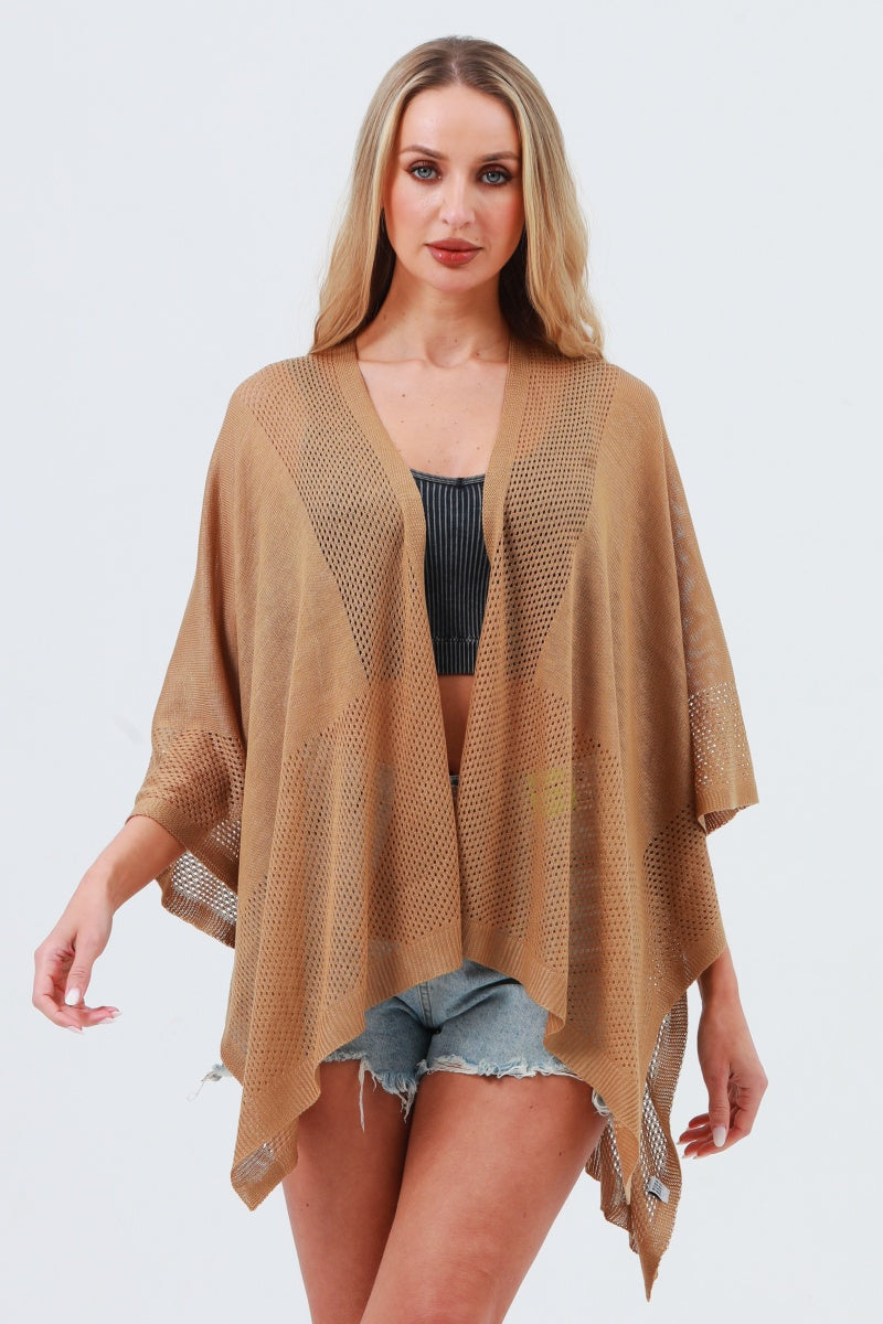 Oversized Mesh Knit Kimono – Lightweight & Airy Cover-Up - NeoKira Unlimited