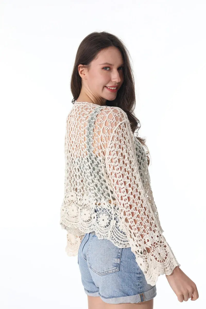 Lightweight Lace Cardigan – Boho Layer for All Seasons - NeoKira Unlimited
