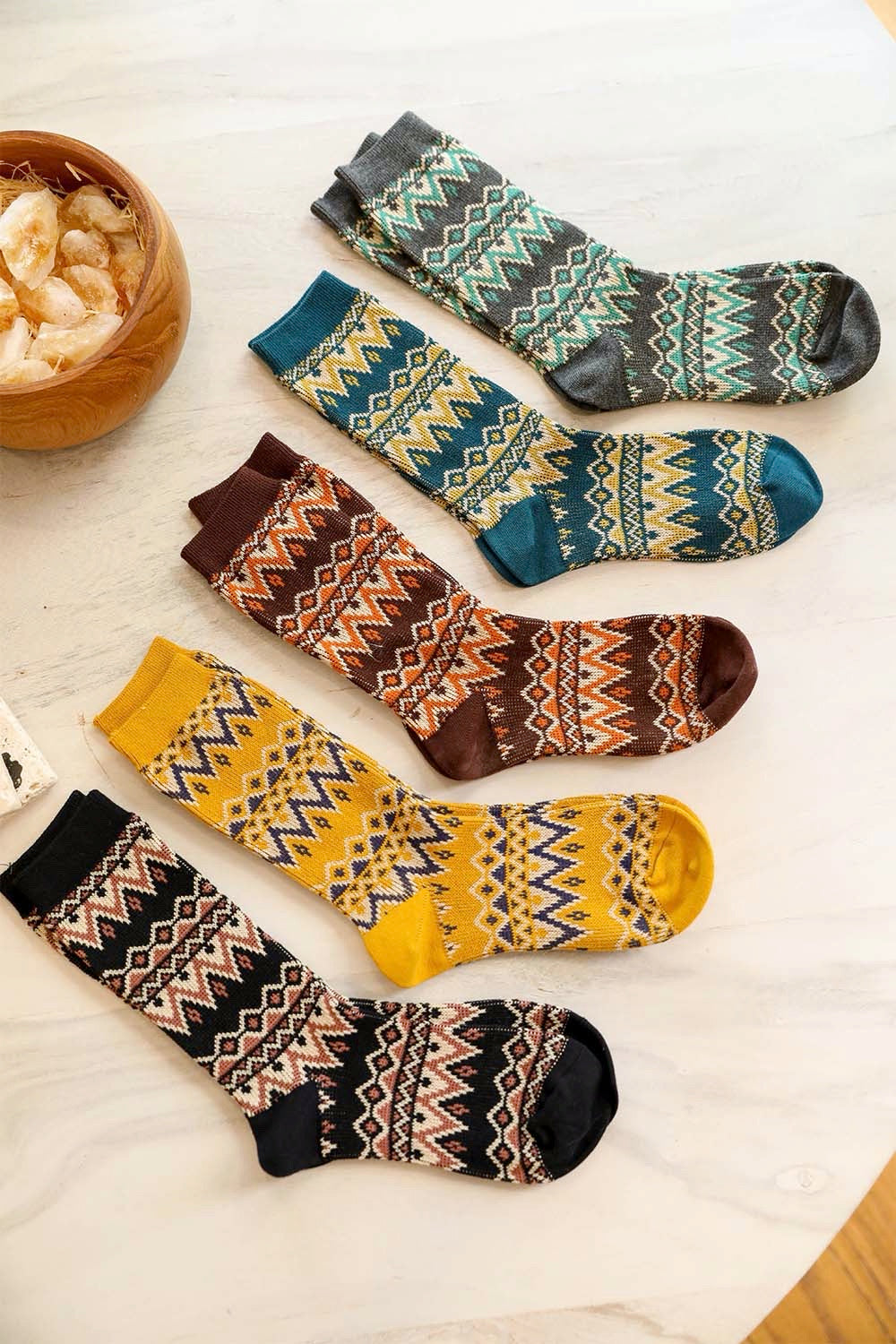 Cozy Tribal Pattern Socks - NeoKira Unlimited