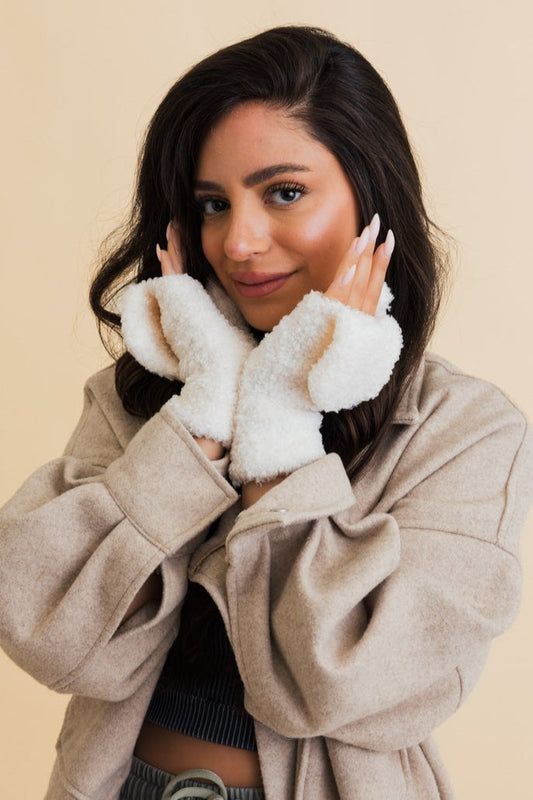 Foldable Texting Gloves with Sherpa Fleece Mittens 📱 - NeoKira Unlimited