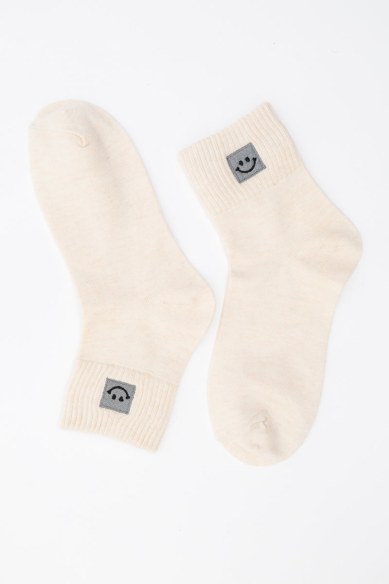 Happy Feet 100% Cotton Embroidered Smiley Socks 😊 - NeoKira Unlimited