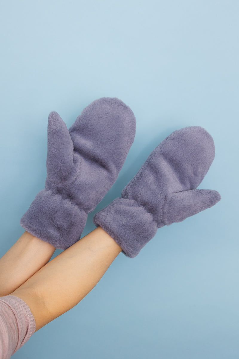 Plush Fleece Lined Cozy Mitten in Soft Colors - NeoKira Unlimited