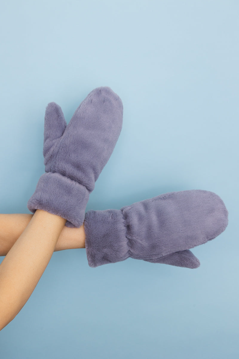 Plush Fleece Lined Cozy Mitten in Soft Colors - NeoKira Unlimited
