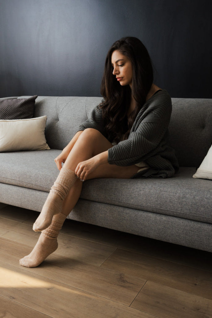 Pastel Dreams Slouchy Knit Socks - Casual Knitwear 🧦 - NeoKira Unlimited