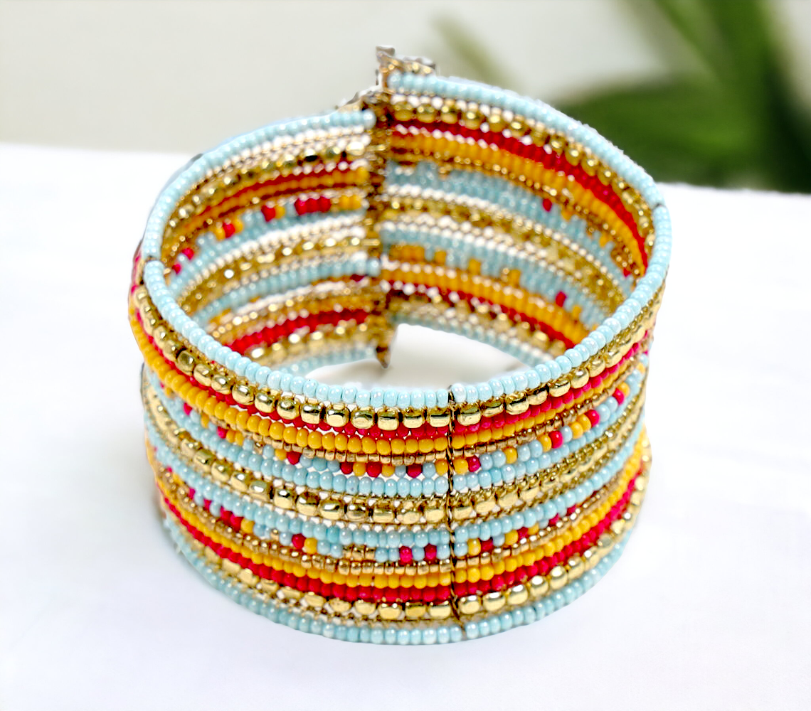 SARASWATI Cuff Beaded Bracelets NeoKira Unlimited   